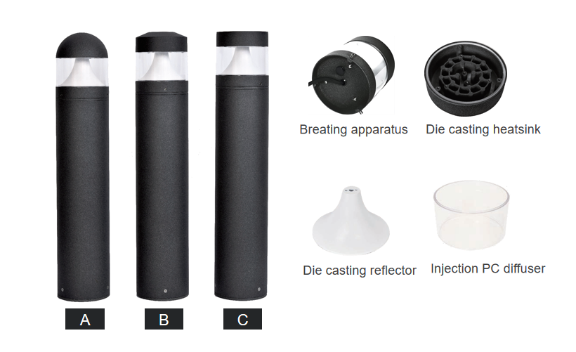 SPE-042 anti-glare LED bollard light