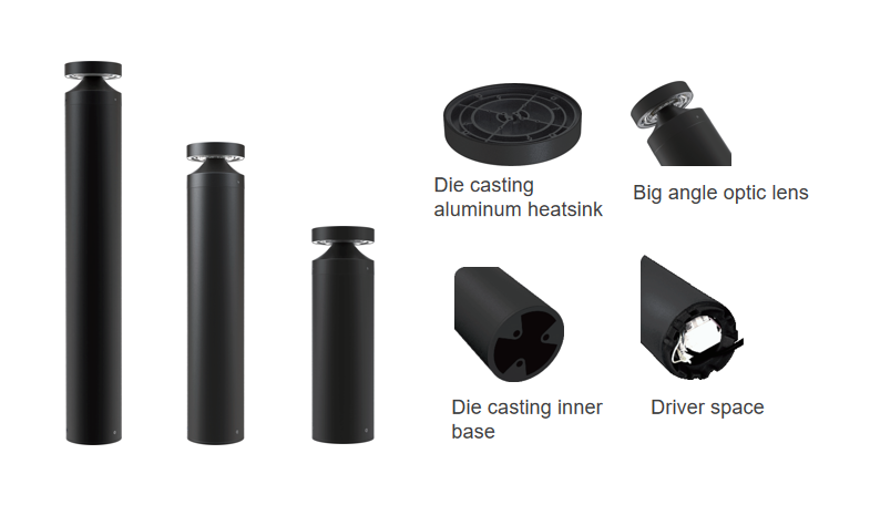 SPE-AC042S cylindrical LED bollard light