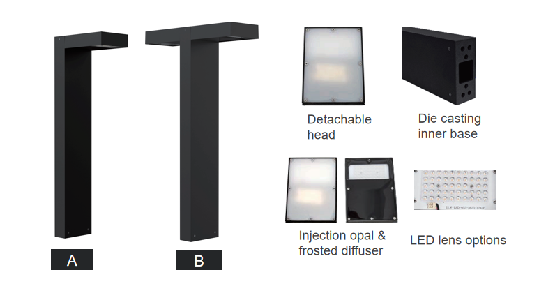 SPE-AC053 cylindrical LED bollard light