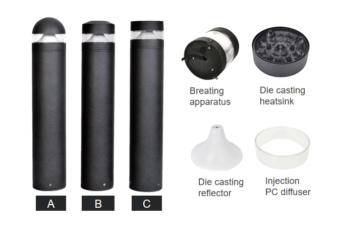 SPE-054 anti-glare LED bollard light