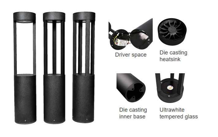 SPE-AC057P cylindrical LED bollard light