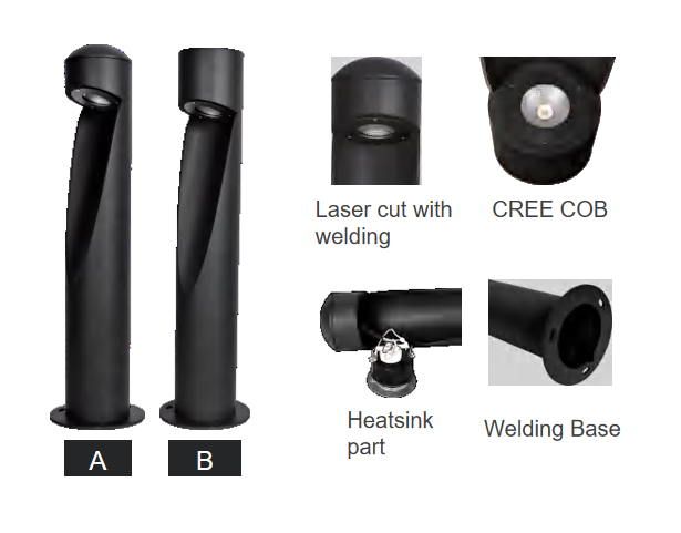 SPE-DC035 decorative design LED bollard light