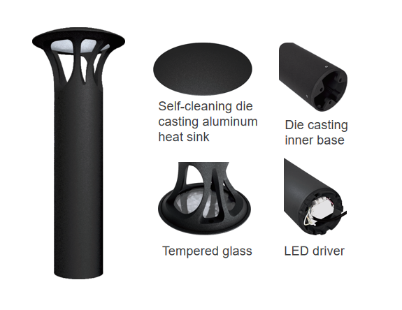 SPE-DC060 decorative design LED bollard light