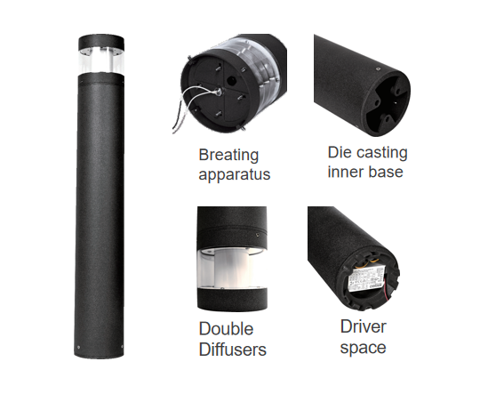 SPE-042M anti-glare LED bollard light