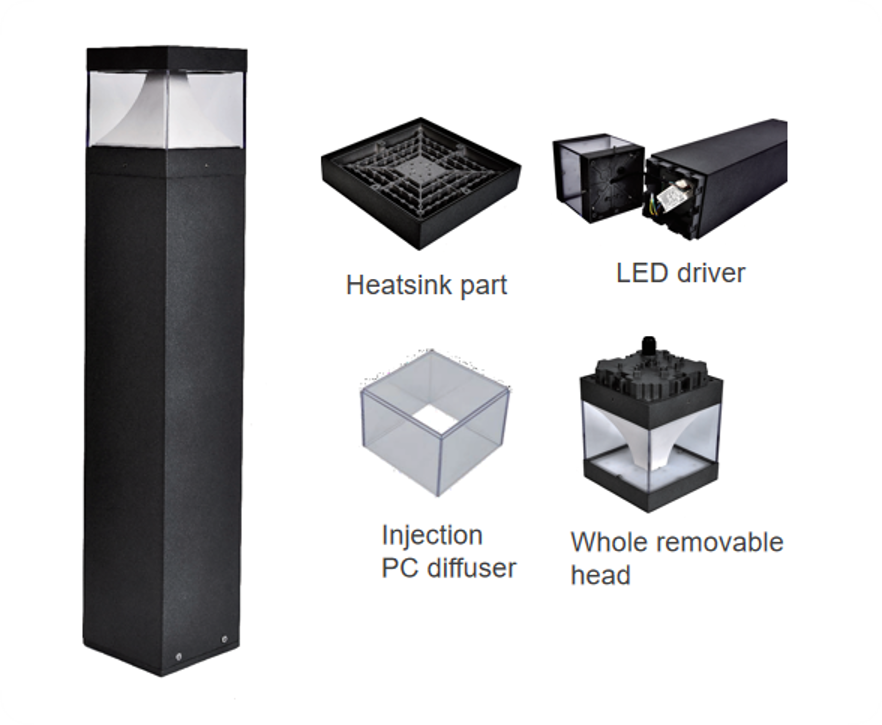 SPE-064 anti-glare LED bollard light