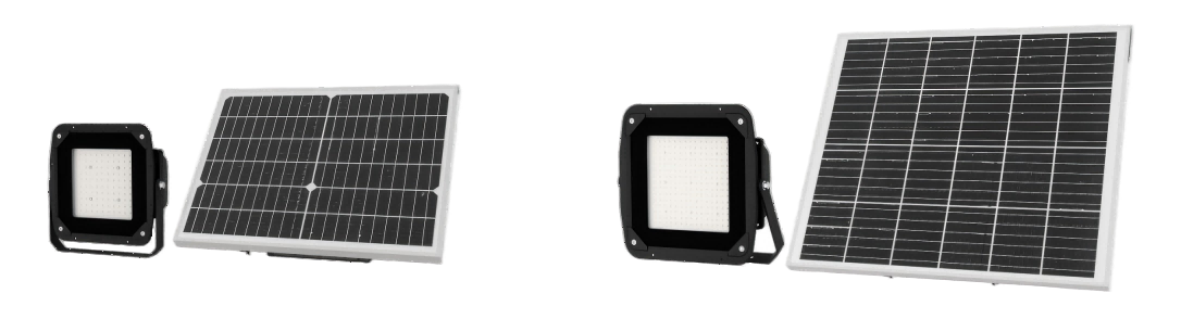 Technical dimensions and specifications for 10W and 20W heavy duty solar flood light