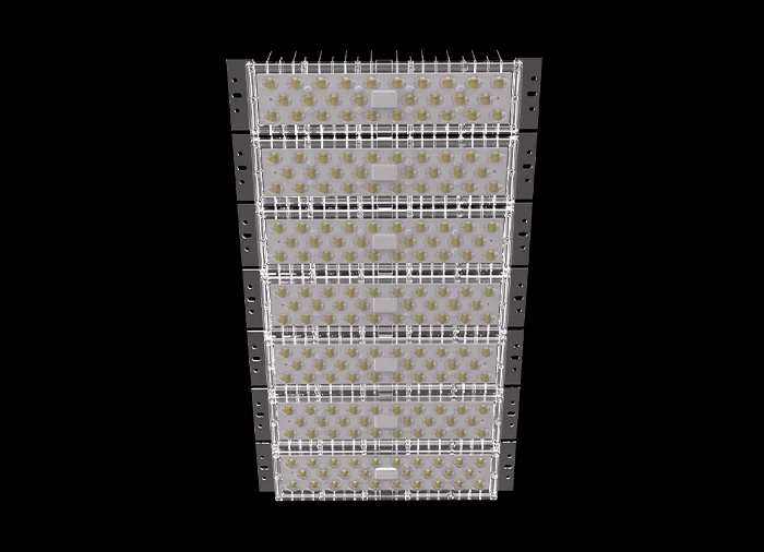 High lumen 3030 and 5050 LED optical lens array delivering 160 lm per watt efficacy
