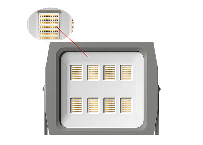 High efficiency 2835 SMD segmented optical LED cell cluster for architectural flood lighting