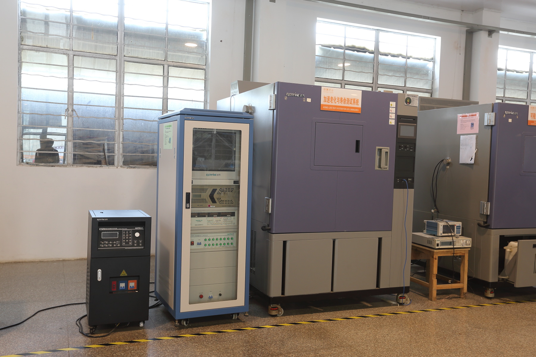 Accelerated lifetime and burn-in testing system for commercial LED lights
