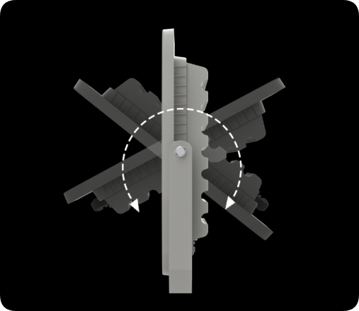 Adjustable mounting bracket supporting 0 to 360 degree aiming for stadium floodlight
