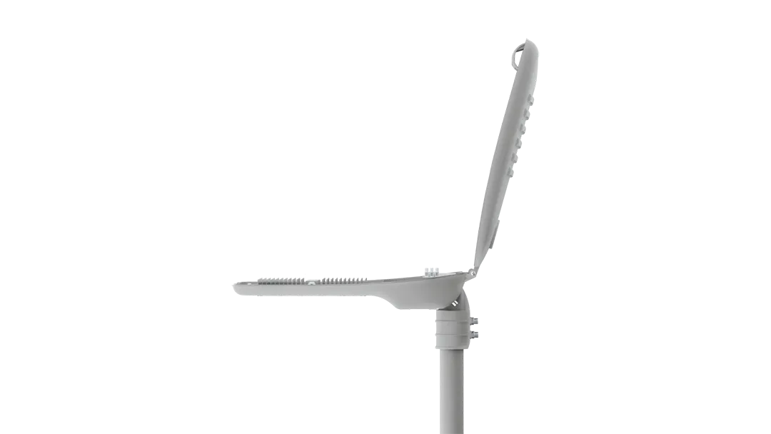 Clamshell 120 degree top opening upper housing for toolless on pole street light maintenance