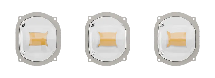 High light transmittance aspherical optical glass lens array for COB LED street light