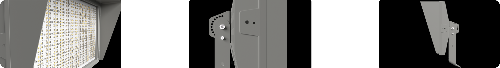 Multi-hole gear locking mounting bracket for vibration-proof stadium floodlight installation