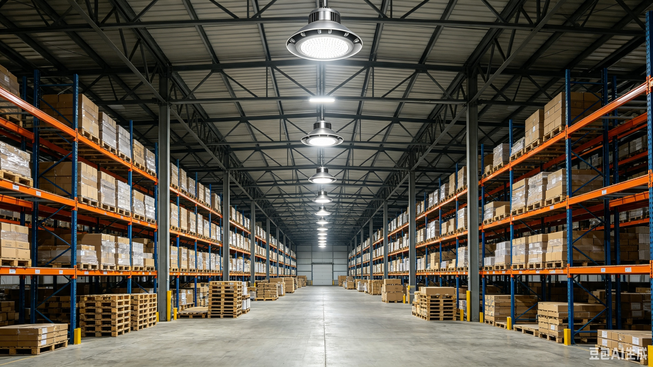 Industrial warehouse high bay lighting