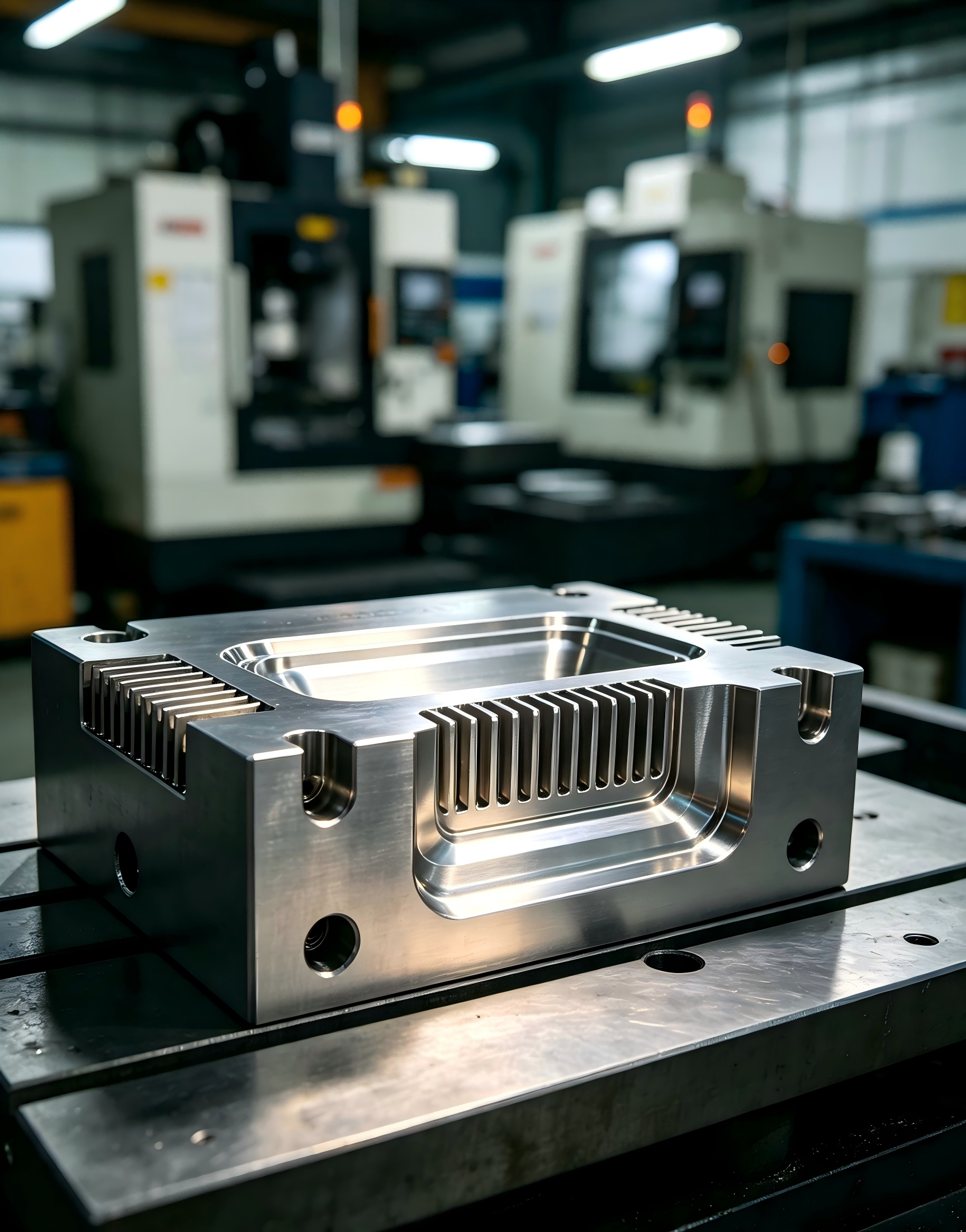 In-house mold design and tooling development for LED fixture thermal dissipation fins