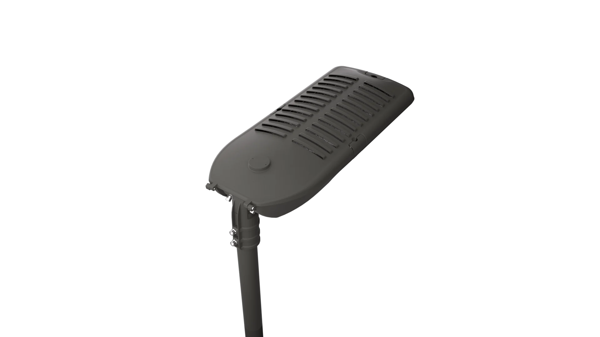 Die cast aluminum housing with louvered convective heat sink and NEMA photocell sensor